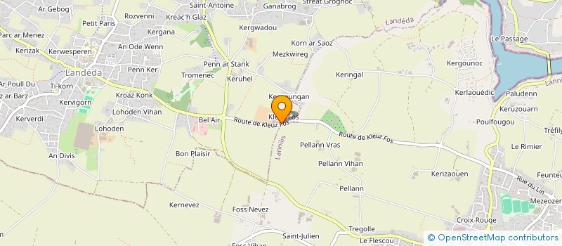 localisation de l'entreprise EARL DE KLEUZ FOS à LANDEDA
