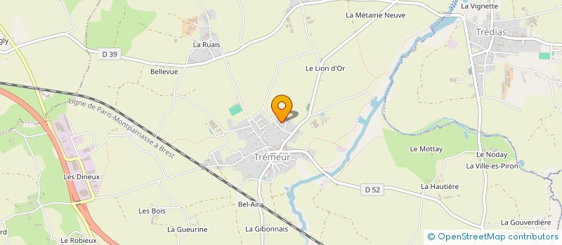 localisation de l'entreprise EARL DE L'ABBAYE  TREMEUR