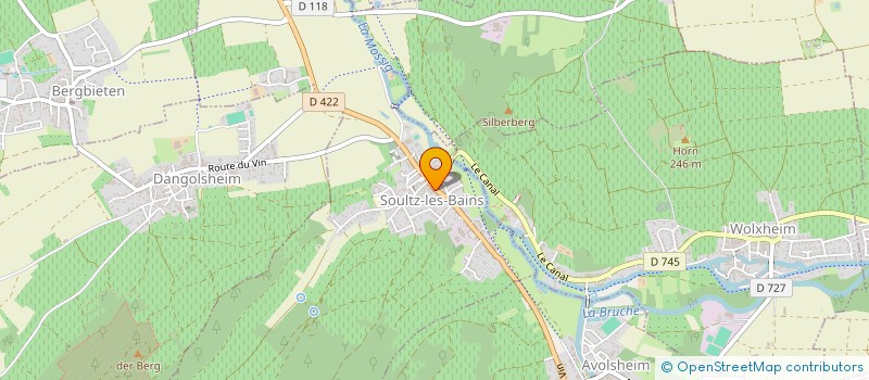 localisation de l'entreprise EARL DE L'ALTENBERG  WOLXHEIM