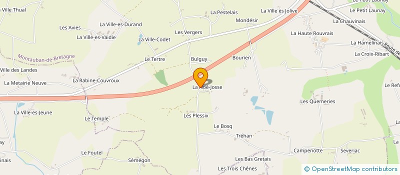localisation de l'entreprise EARL DE L'ANNEAU à MONTAUBAN-DE-BRETAGNE