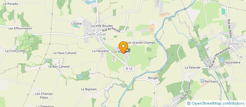 localisation de l'entreprise EARL DE L'AUBE à SAINT-JUVAT