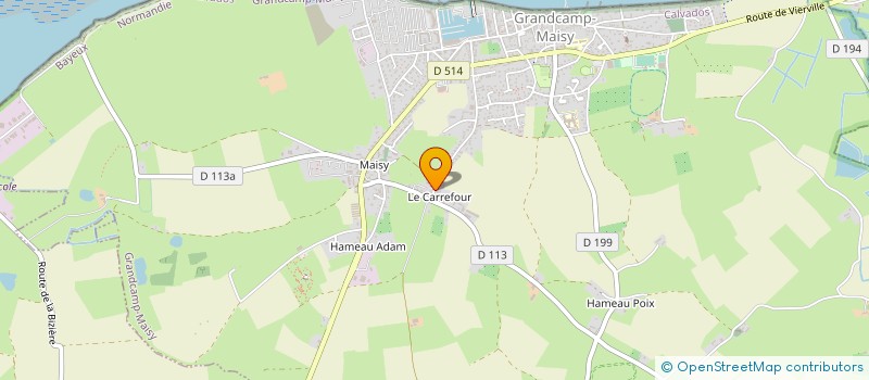 localisation de l'entreprise EARL DE L'AURE  GRANDCAMP-MAISY