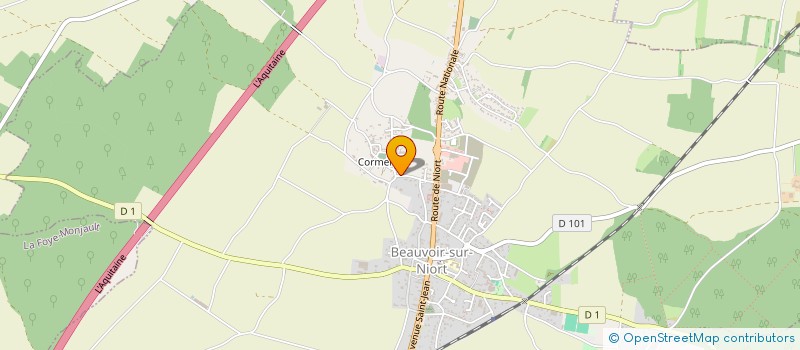 localisation de l'entreprise EARL DE L'AUROCHS  BEAUVOIR-SUR-NIORT