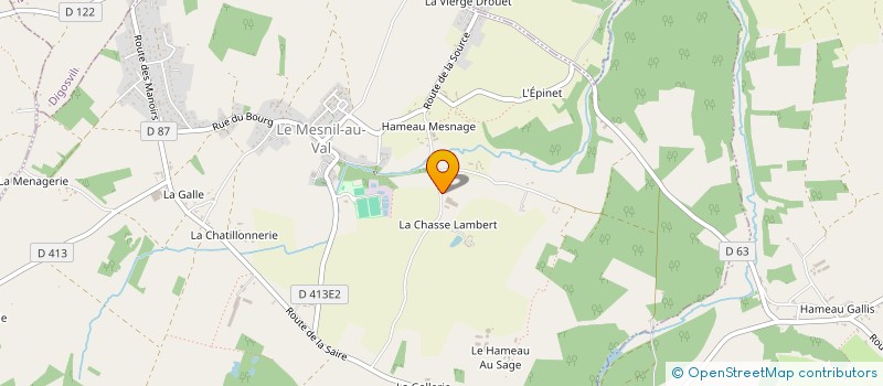 localisation de l'entreprise EARL DE L'EAU DE SAIRE à LE MESNIL-AU-VAL