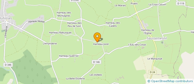 localisation de l'entreprise EARL DE L'EAU DES CORPS à SAUSSEMESNIL
