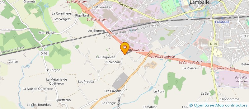 localisation de l'entreprise EARL DE L'ECOINCON à LAMBALLE-ARMOR