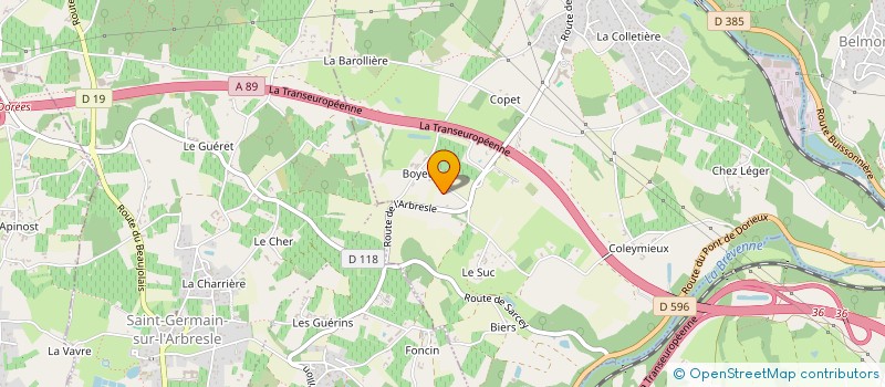 localisation de l'entreprise EARL DE L'EPI  CHATILLON