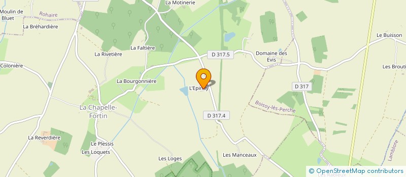 localisation de l'entreprise EARL DE L'EPINAY à LA CHAPELLE FORTIN