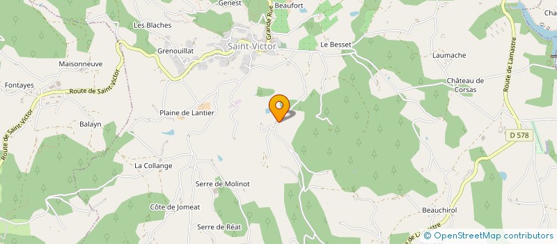 localisation de l'entreprise EARL DE L'ESCOFFIER à SAINT-VICTOR