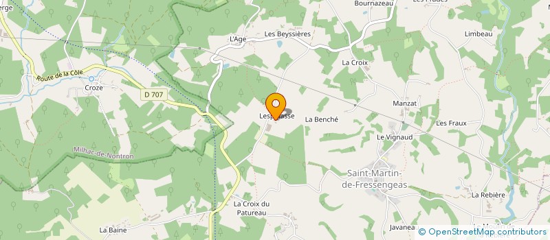 localisation de l'entreprise EARL DE L'HORIZON à SAINT-MARTIN-DE-FRESSENGEAS