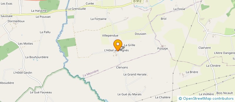 localisation de l'entreprise EARL DE L'HOTEL AUX AGNES à LA MESNIERE