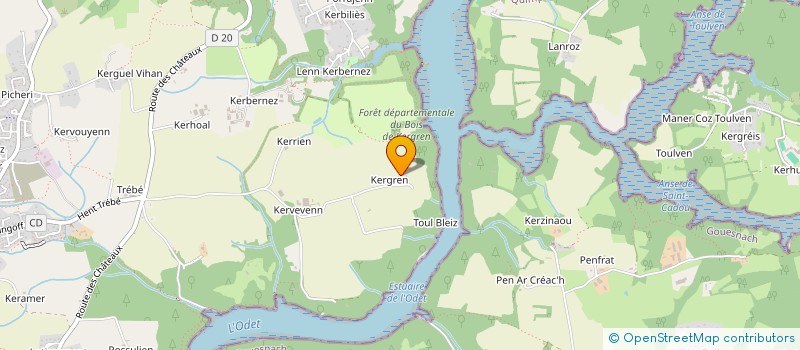 localisation de l'entreprise EARL DE L'ODET  PLOMELIN