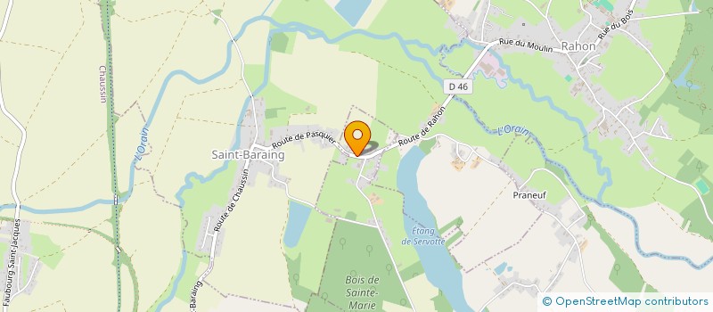 localisation de l'entreprise EARL DE L'ORAIN  BALAISEAUX