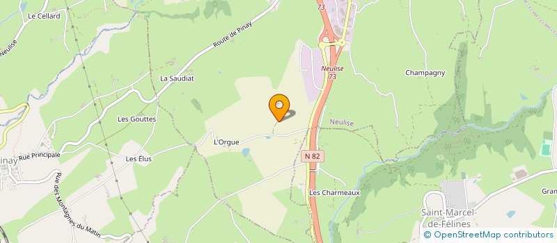 localisation de l'entreprise EARL DE L'ORGUE à NEULISE