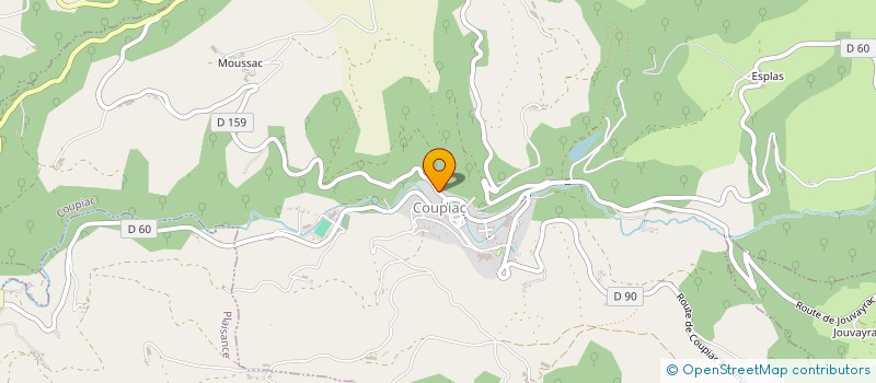 localisation de l'entreprise EARL DE L'OURTET  COUPIAC