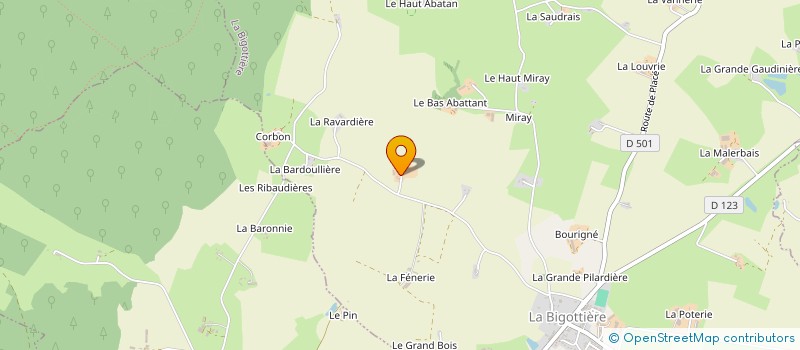 localisation de l'entreprise EARL DE LA BARCOISIERE à LA BIGOTTIERE
