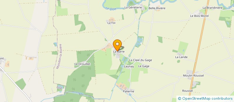 localisation de l'entreprise EARL DE LA BARRE à MOISDON-LA-RIVIERE