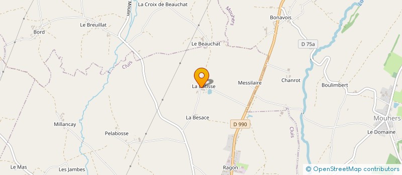 localisation de l'entreprise EARL DE LA BATISSE à CLUIS
