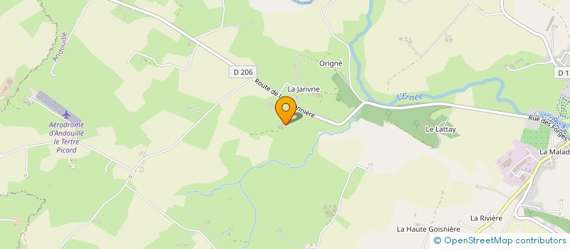 localisation de l'entreprise EARL DE LA BAUGE à ANDOUILLE