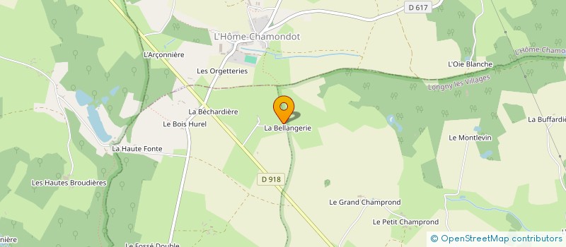 localisation de l'entreprise EARL DE LA BELLANGERIE à LONGNY LES VILLAGES