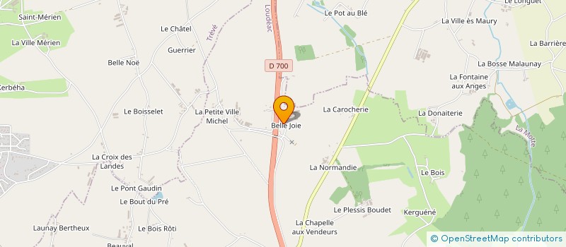 localisation de l'entreprise EARL DE LA BELLE JOIE à LOUDEAC