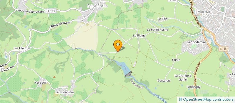 localisation de l'entreprise EARL DE LA BELLINE  MORNANT