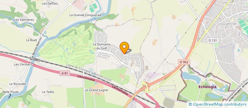 localisation de l'entreprise EARL DE LA BEUVINIERE  LA CHAPELLE-ANTHENAISE