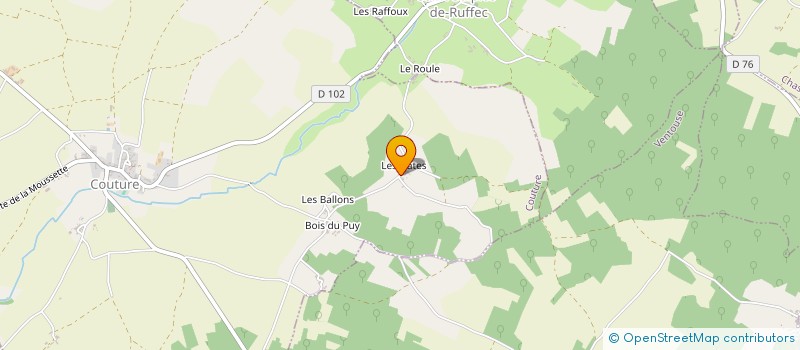 localisation de l'entreprise EARL DE LA BIARGEAISE à COUTURE