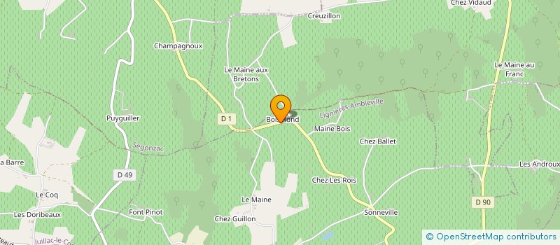 localisation de l'entreprise EARL DE LA BILLETTE à LIGNIERES-AMBLEVILLE