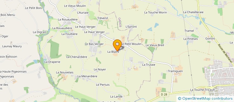 localisation de l'entreprise EARL DE LA BLAIRE à LANGAN