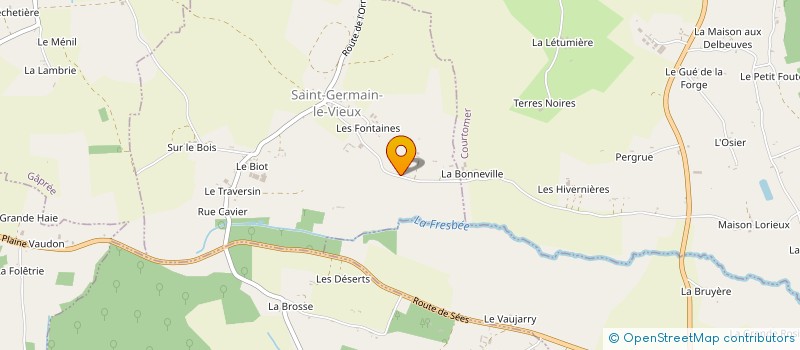 localisation de l'entreprise EARL DE LA BONNEVILLE à COURTOMER