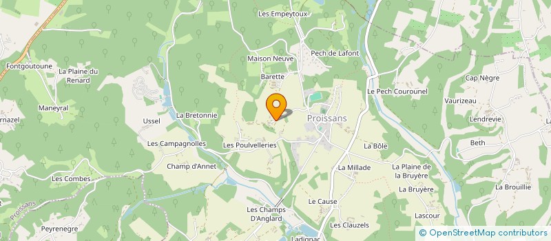 localisation de l'entreprise EARL DE LA BORIE DE SIAUD à PROISSANS