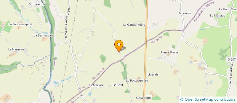 localisation de l'entreprise EARL DE LA BOUFFERIE à CEAUCE