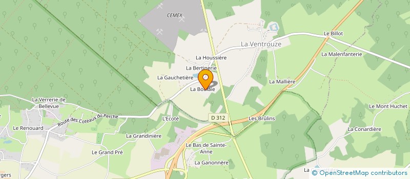 localisation de l'entreprise EARL DE LA BOULAIE à LA VENTROUZE
