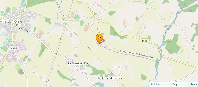 localisation de l'entreprise EARL DE LA BOURDONNIERE à ATHIS-VAL DE ROUVRE