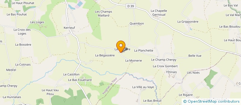 localisation de l'entreprise EARL DE LA BOUYERE à YVIGNAC-LA-TOUR