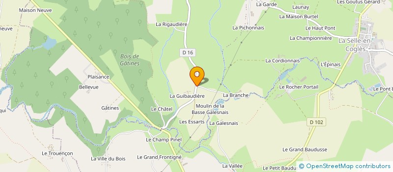 localisation de l'entreprise EARL DE LA BRANCHE à LES PORTES DU COGLAIS
