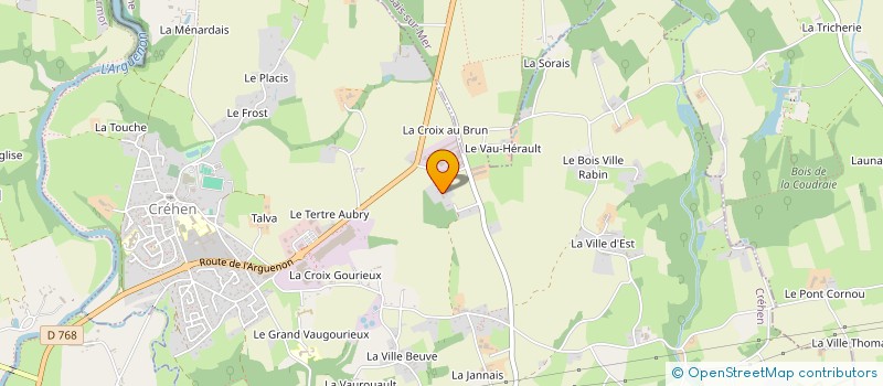 localisation de l'entreprise EARL DE LA BRUNAIS à CREHEN