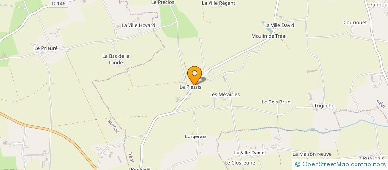 localisation de l'entreprise EARL DE LA BRUYERE  TREAL