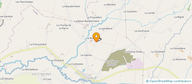 localisation de l'entreprise EARL DE LA BUNELIERE  CUVES