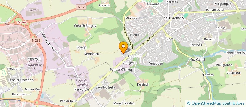 localisation de l'entreprise EARL DE LA BUTTE  GUIPAVAS