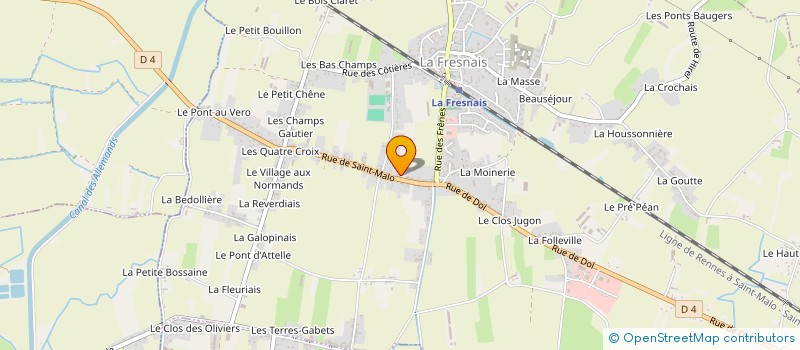 localisation de l'entreprise EARL DE LA CHAPLAIS  LA FRESNAIS