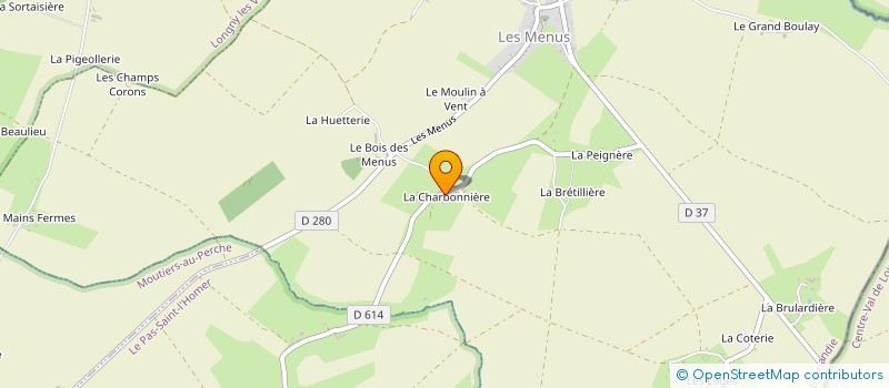 localisation de l'entreprise EARL DE LA CHARBONNIERE à LES MENUS