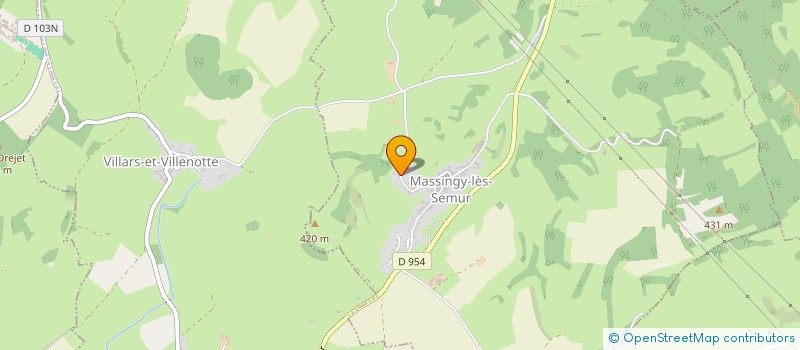 localisation de l'entreprise EARL DE LA CHARRIERE  MASSINGY-LES-SEMUR