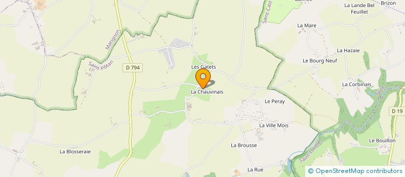 localisation de l'entreprise EARL DE LA CHAUVINAIS à SAINT-POTAN