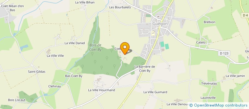 localisation de l'entreprise EARL DE LA CHENAIE à GUEGON