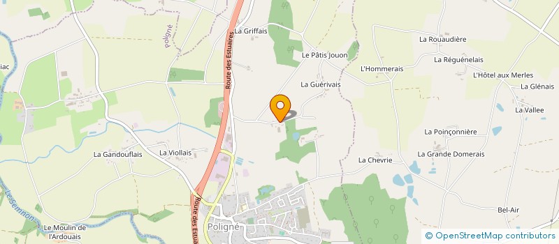 localisation de l'entreprise EARL DE LA CHESNAIS à POLIGNE