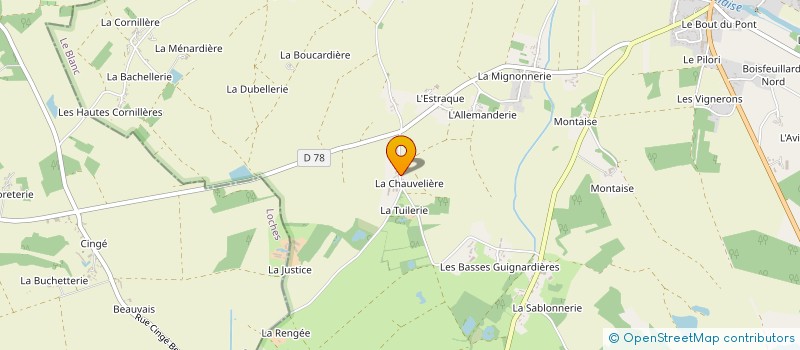 localisation de l'entreprise EARL DE LA CHOVIERE à MARTIZAY