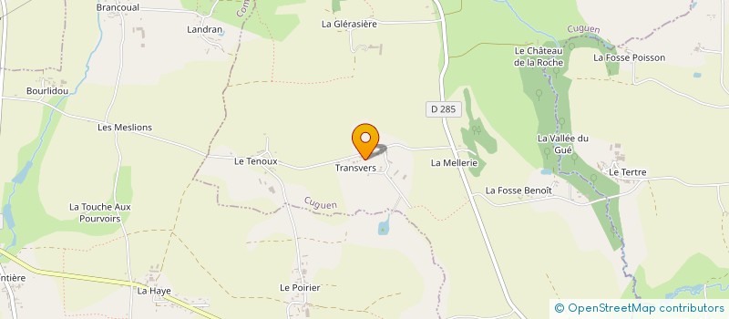 localisation de l'entreprise EARL DE LA CLOVIERE à CUGUEN
