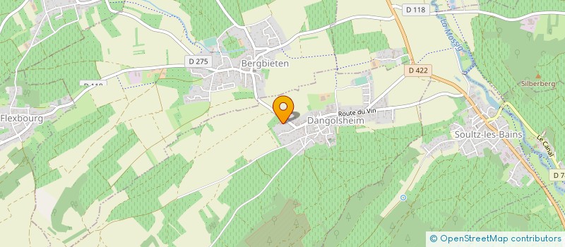 localisation de l'entreprise EARL DE LA COLLINE  DANGOLSHEIM